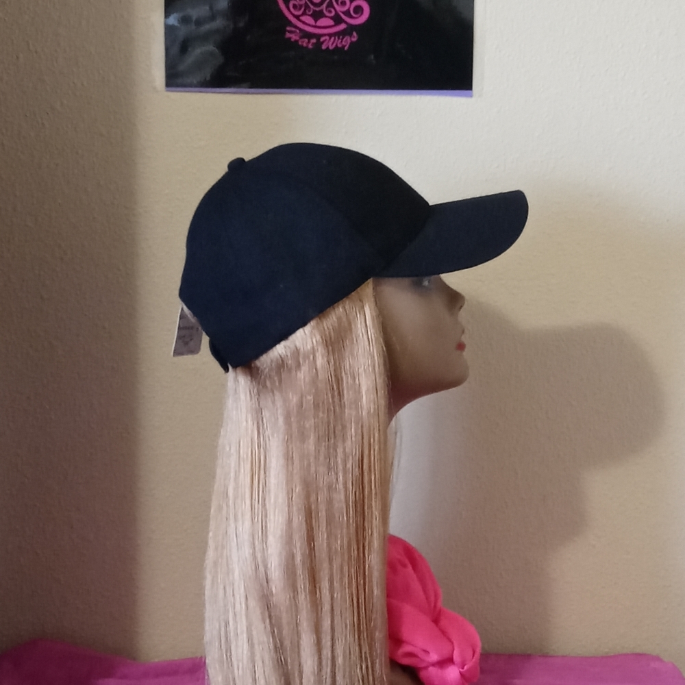 New human blond  hair hat wig